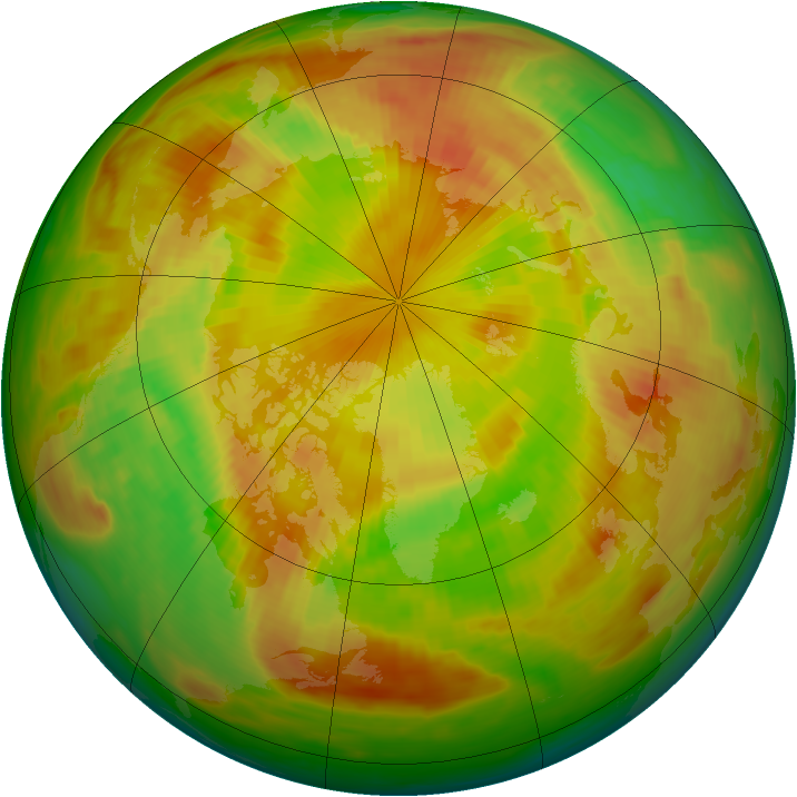 Arctic ozone map for 25 May 1980